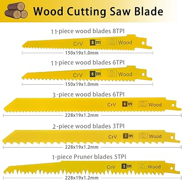 LEILUO 36PCS Reciprocating Saw Blades 116PCS Oscillating Tool Blades