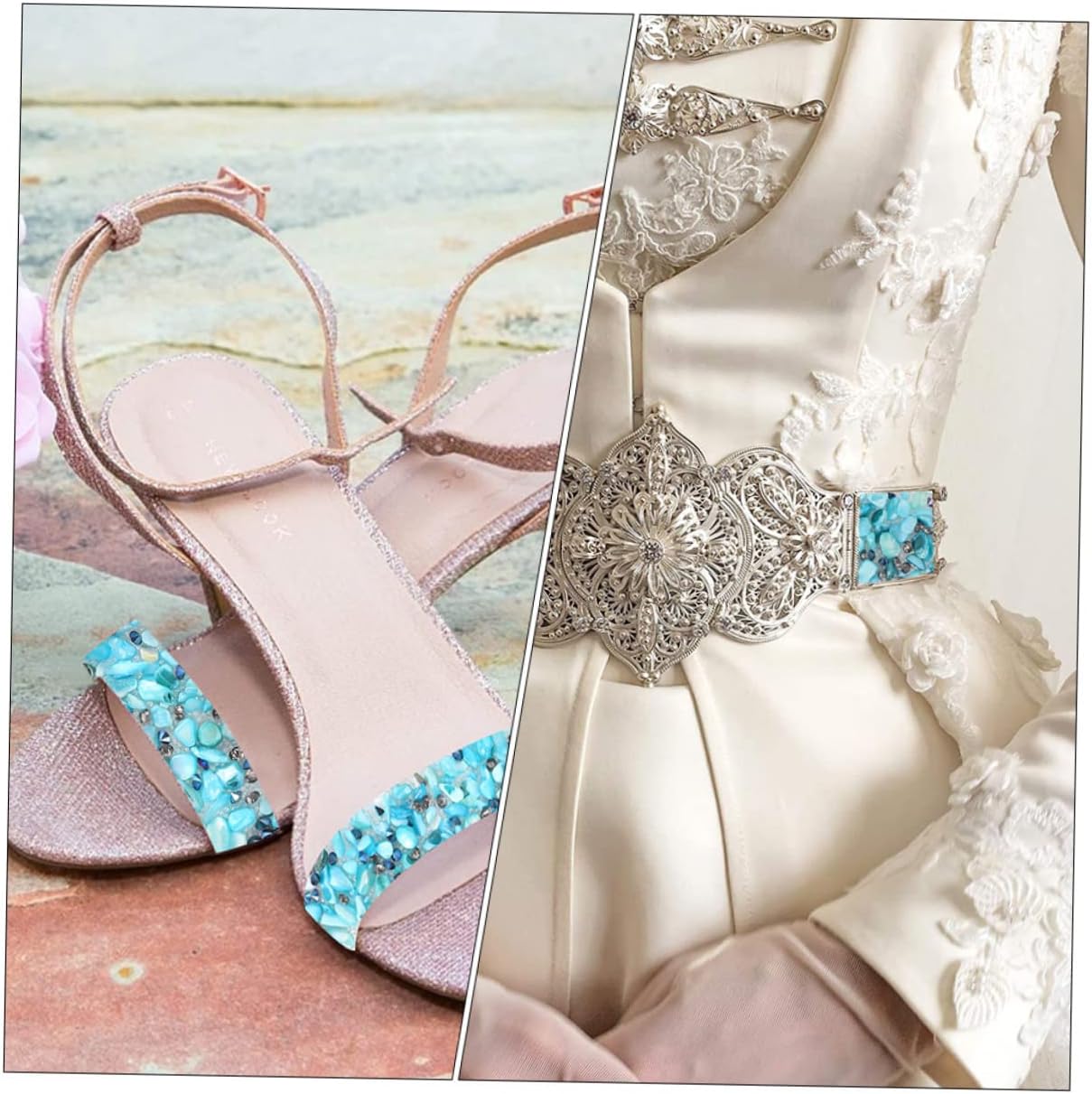 Rhinestone Beaded Iron Applique Chain Material for Clothing Handbags Shoes Crafts Non-Fading Easy Application