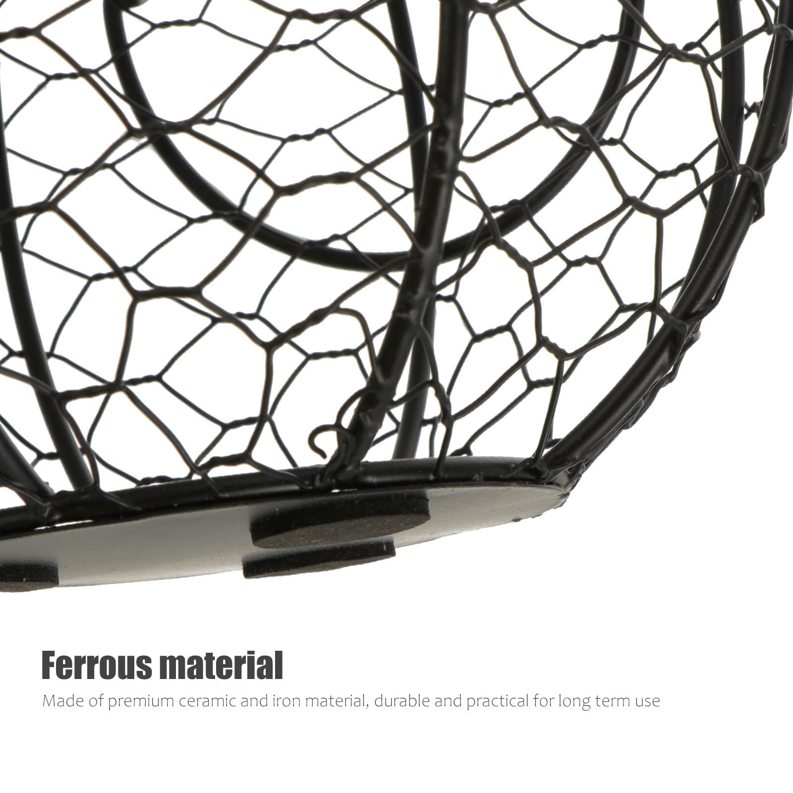 Cesta para Huevos Diseño de Gallina, Cerámica E Hierro Blanco