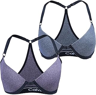 Calvino Womens Set Of 2 Pieces Sport Front Open Cup B Bra Sports Bra (pack of 1)
