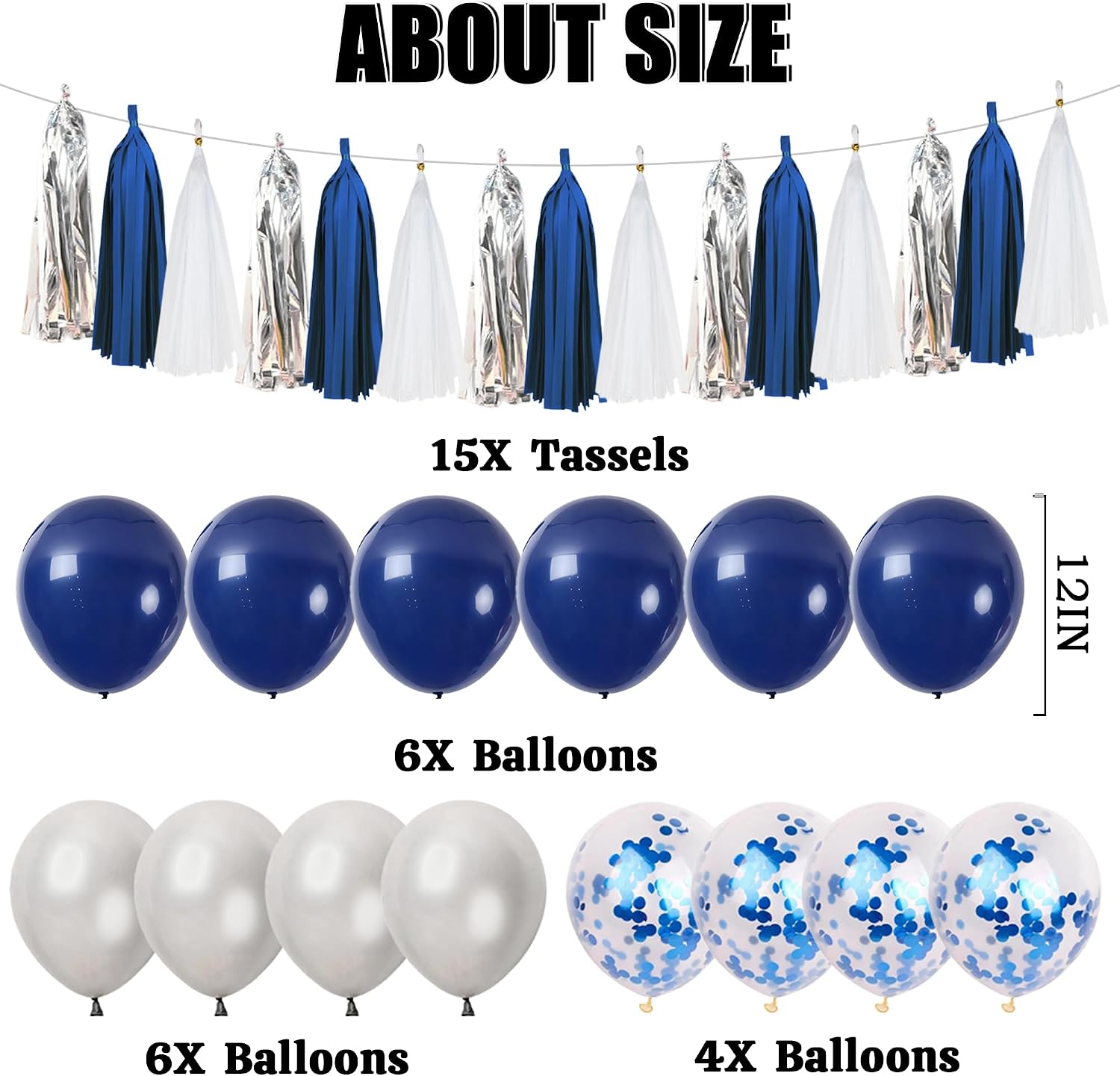 Welcome Home Housewarming Party Decorations Set - 31 PCS Navy Blue Silver Boho Banner Balloons, New Home Celebration Supplies for Family Party House Warming Decor image 3