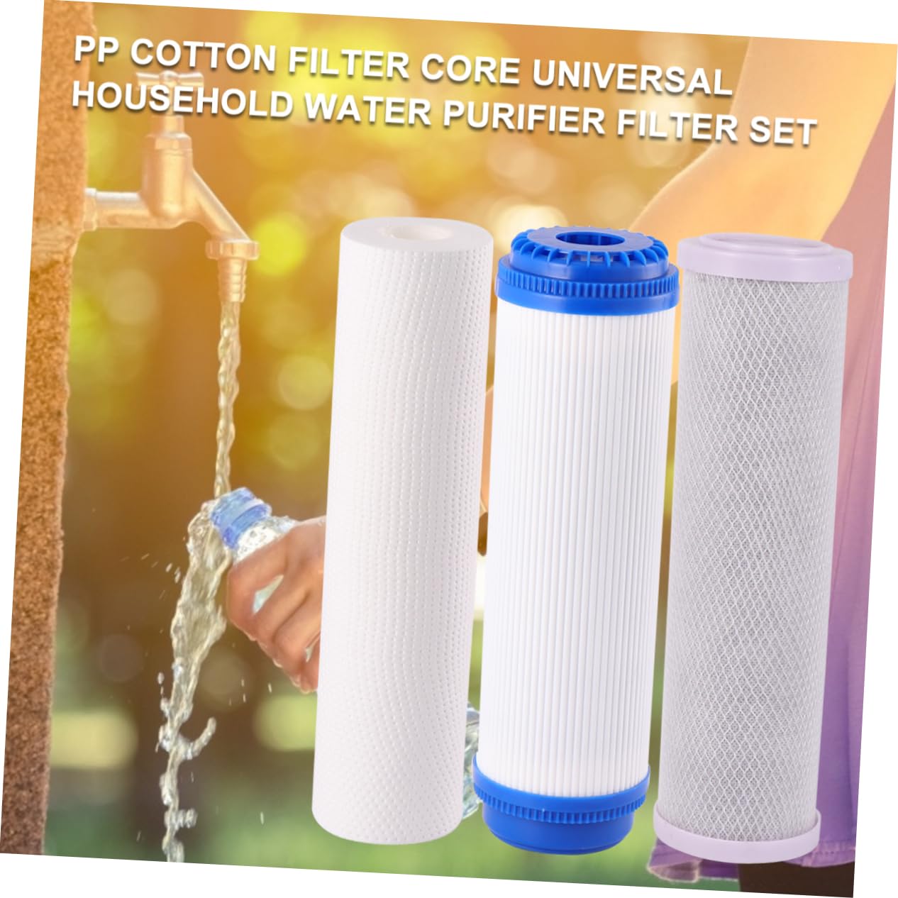 Mikikit Filtro Dell'acqua in Cotone Pp Per Depuratore D'acqua Nucleo Del Filtro D'acqua Flusso Elevato
