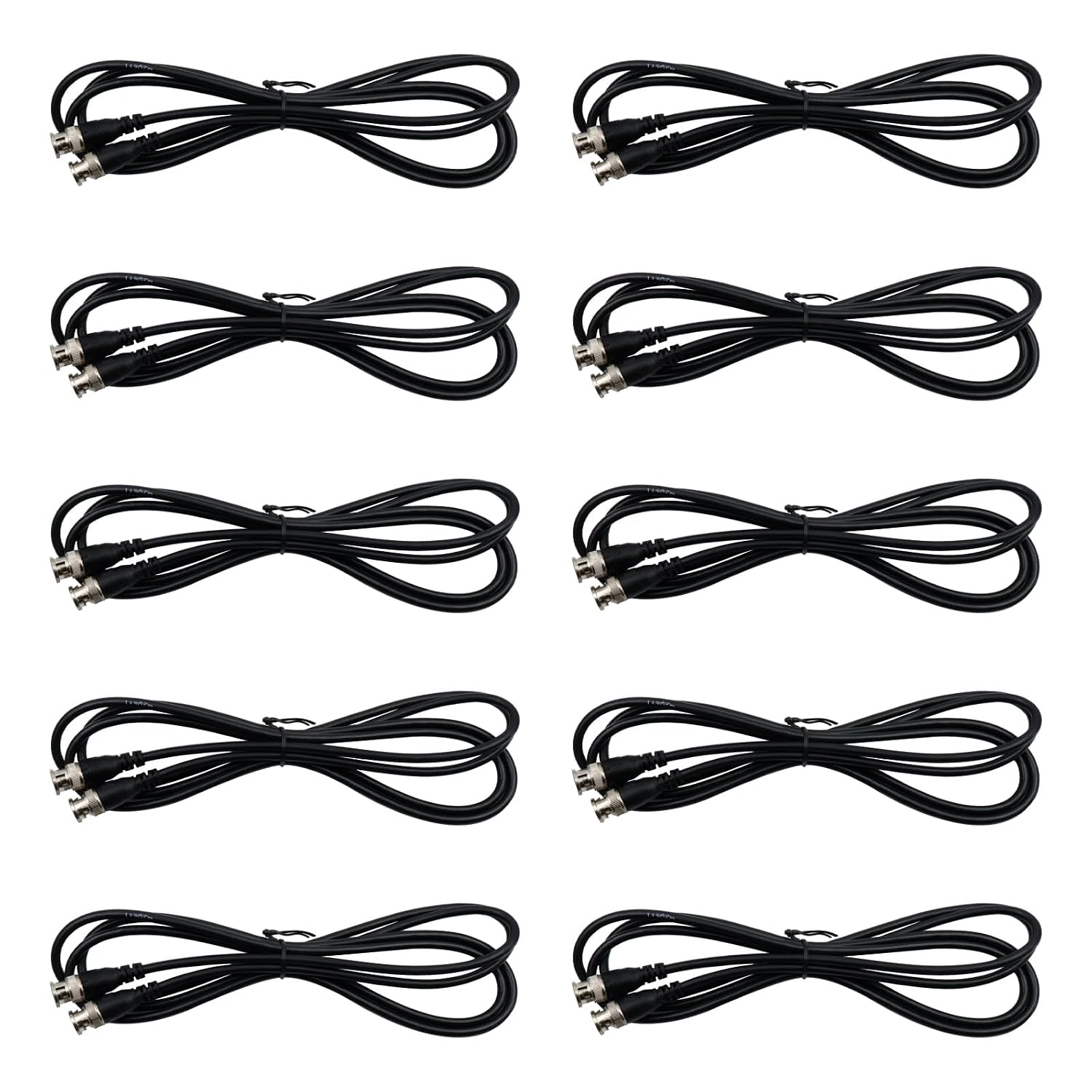 Antrader 10pcs RG58 6 Feet 50-Ohm BNC Male to BNC Male Coaxial Cable