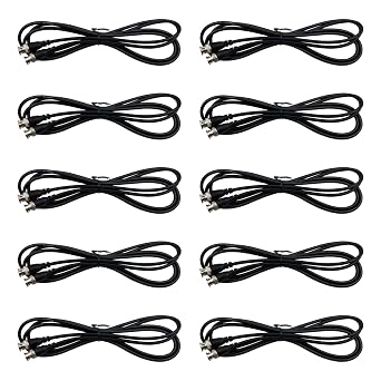 Antrader 10pcs RG58 6 Feet 50-Ohm BNC Male to BNC Male Coaxial Cable