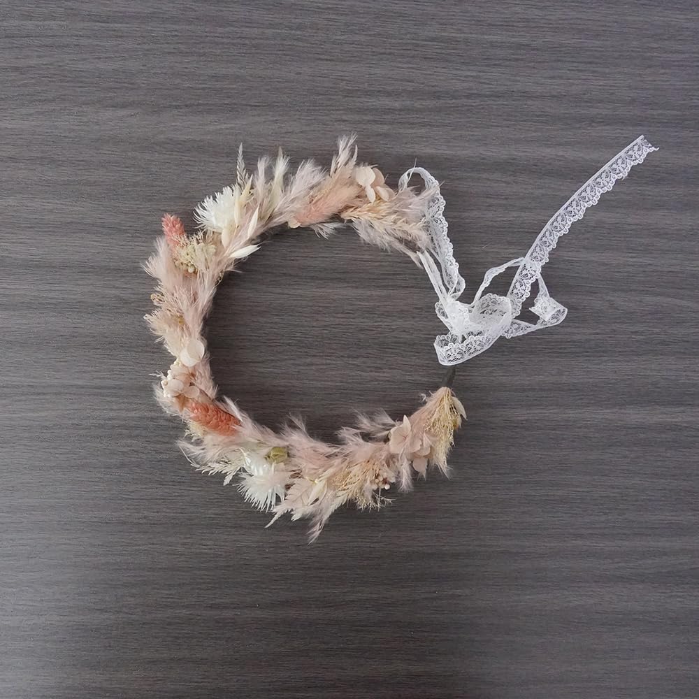 Wedding Dried Flower Crown/Children's Dried Flower Crown/Newborn Dried Flower Crown/Boho Bride Crown (Adule)