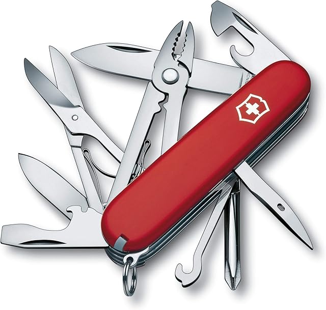 Victorinox Unisex Adult Deluxe Tinker Pocket Knife, Red, Medium 91 mm UK