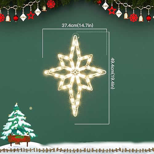 Miniatura 8 de Luz de Feliz Navidad de 16 pulgadas, luces de decoración de Feliz Navidad, luces de silueta de ventana de Navidad, decoración de lámpara de letrero