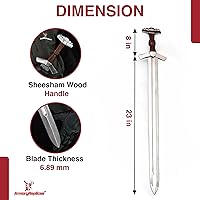 Vista 2 de Armory Replicas™ Colección de espadas de acero de Damasco vikingo y anglosajón de espada completa
