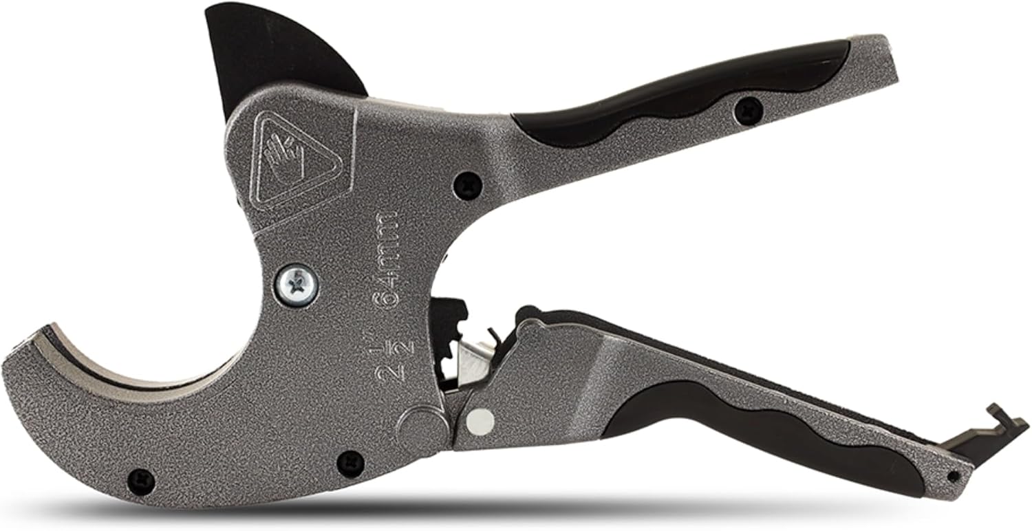 Mishimoto Ratcheting Pipe and Hose Cutter with Carbon Steel Blade, Versatile Automotive Tool Cuts up to 2.5-inches