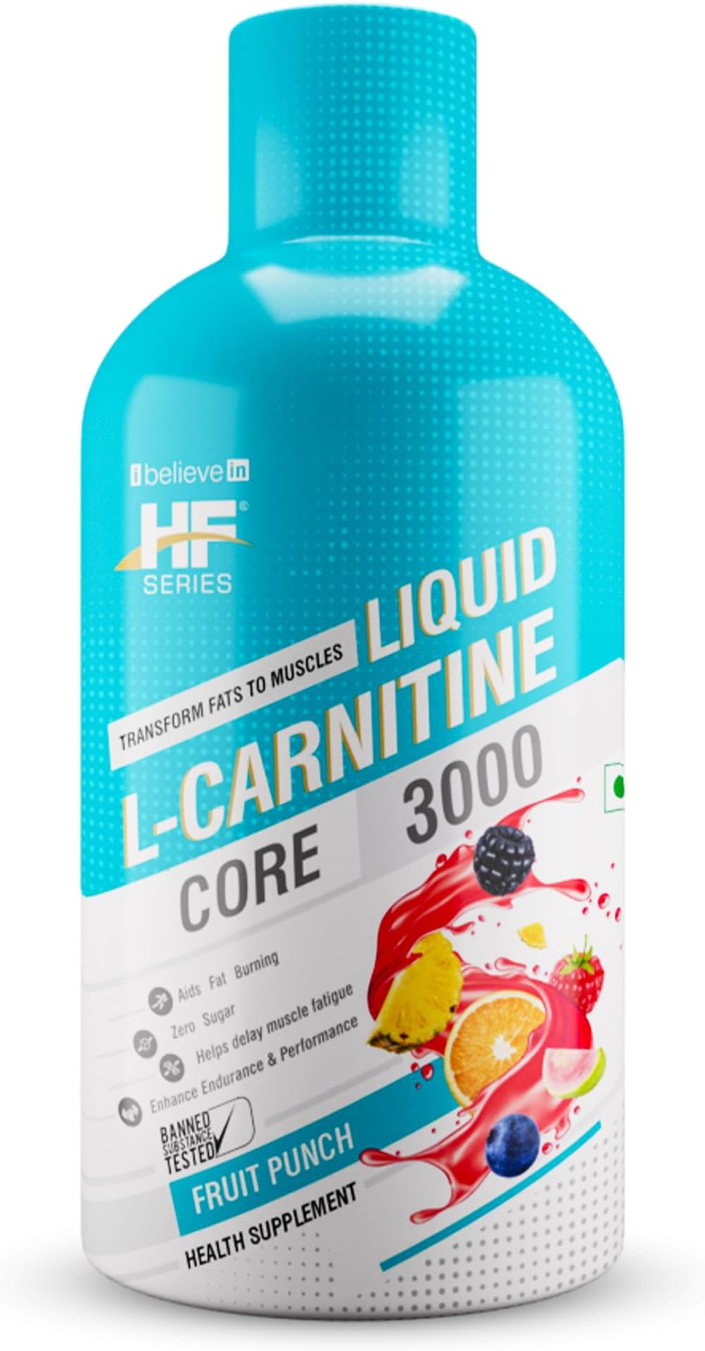 HF Series Liquid L Carnitine 3000 mg,Burns Fat for Energy -Weight Loss Drinks (450 ml-Fruit Punch)| Energy 4.50 Kcal| Carbohydrate 2.24G |Sodium 5.99Mg | L Carnitine 1.50G| Increase Body Metabolism|