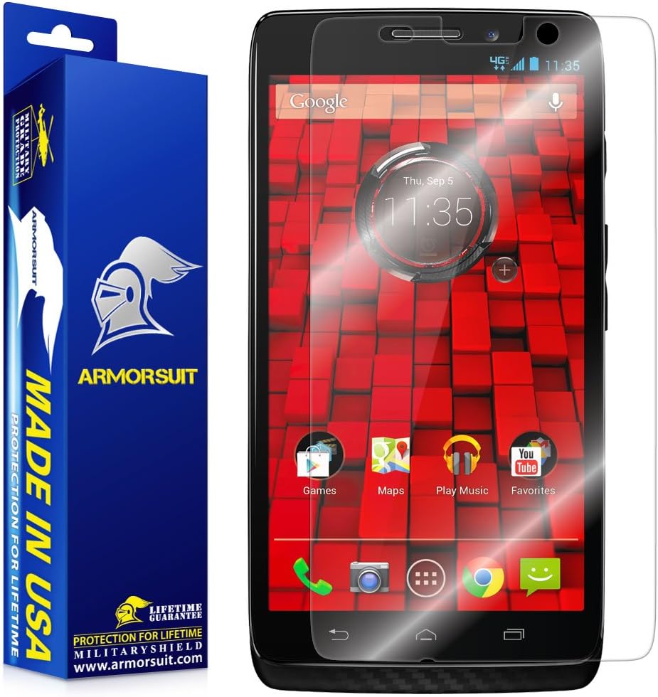 ArmorSuit MilitaryShield Screen Protector for Motorola Droid Maxx - [Max Coverage] Anti-Bubble HD Clear Film