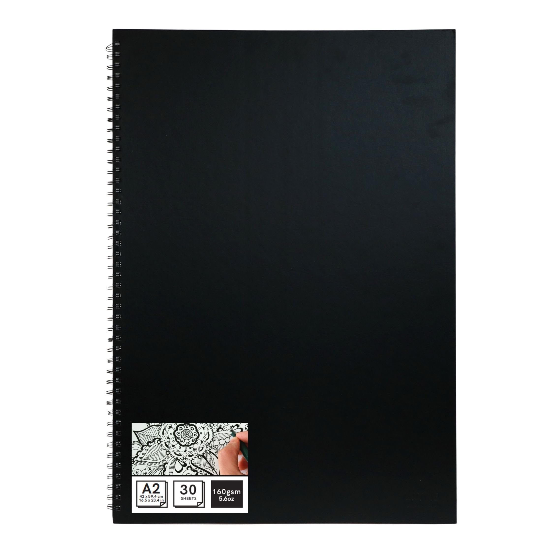 Artme A2-1Pk A2 Sketch Pad, 30 Sheets 160Gsm, Spiral Bound, Sketchbook Portrait
