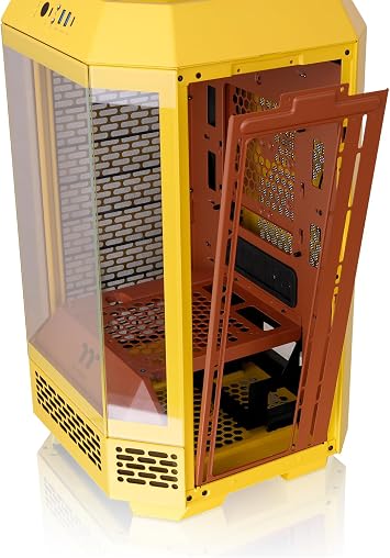 Thermaltake The Tower 250 Butter Caramel 3-Sided Tempered Glass Panel Octagonal Style Mini Tower Mini-ITX PC Case CA-1Z9-00SMWN-00 CS9263