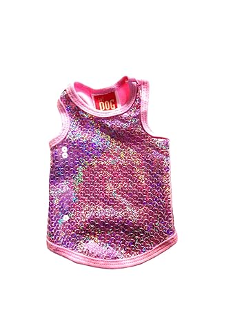 The Dog Squad Malibu Dream Tank Top for Dogs, XX-Small, Pink