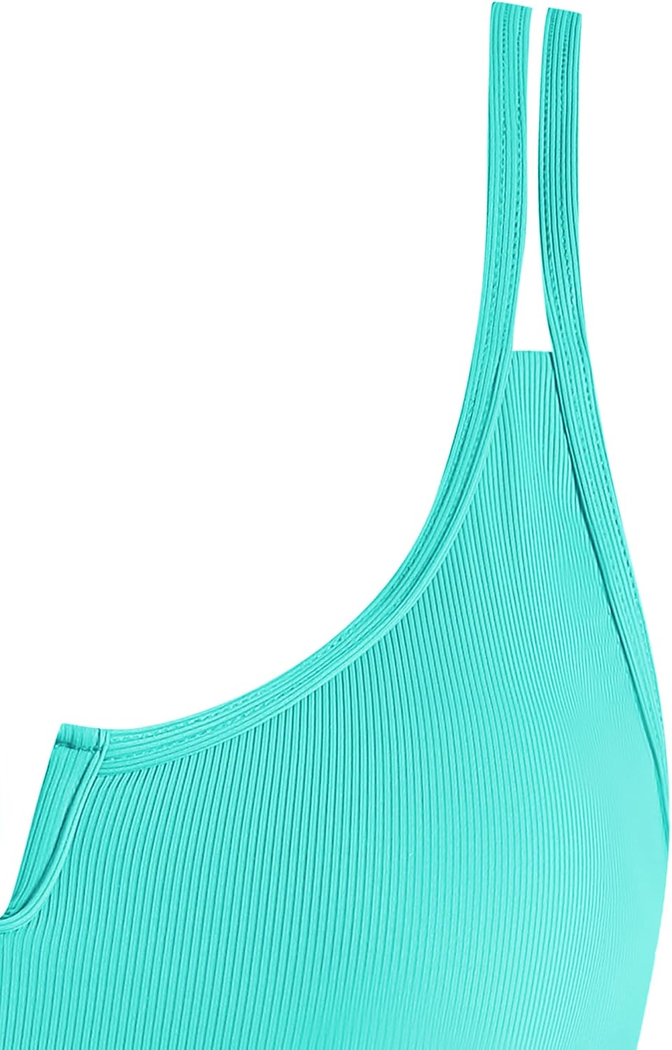 ZAFUL Women's V-Wire Tankini Swimsuits Tummy Control Ruched Top Two Piece Bathing Suits with High Waisted Shorts