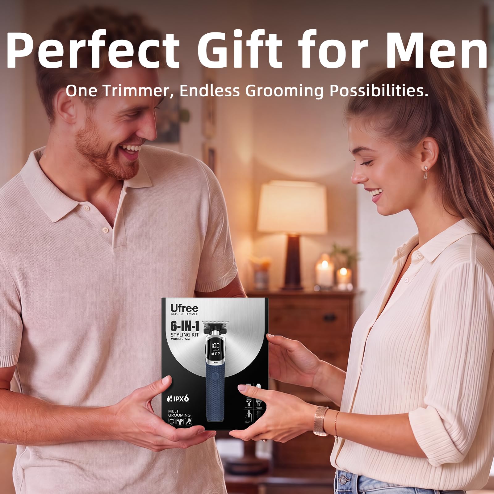 Ufree 6-in-1 Beard Trimmer for Men, Electric Shaver Razor, Hair Trimmer