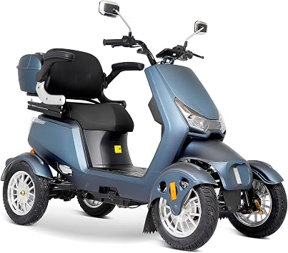 Mobility Scooters for Adults,Heavy-Duty 4 Wheel Mobility Scooters for Seniors,500 LB Capacity All Terrain Mobility Scooter Handicap Scooters for Adults,800W Matte Black