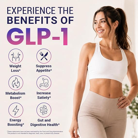 GLP-1 Supplement for Weight Loss, Appetite Control and Metabolism (60 Caps)
