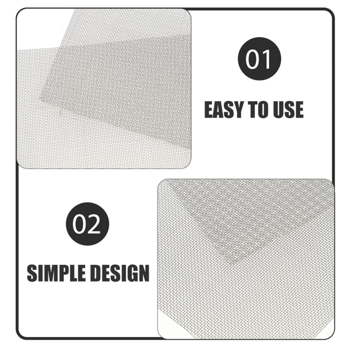 HOMSFOU Stainless Steel Wire Mesh Screens 12pcs Withstand Tough Conditions Sturdy Metal Screen Patches Repair Mesh Sheets for Car Bumper Repair Professional Use