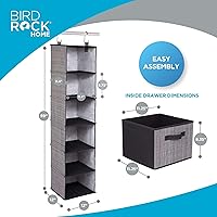 Vista 3 de Organizador colgante Internet's Best, para ropero con cajones (gris).