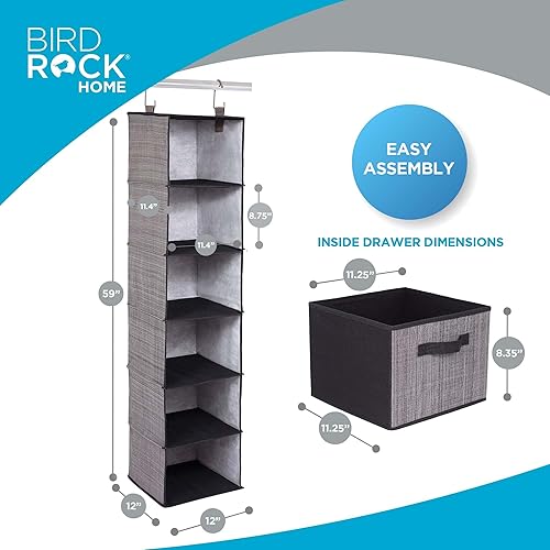 Miniatura 3 de Organizador colgante Internet's Best, para ropero con cajones (gris).