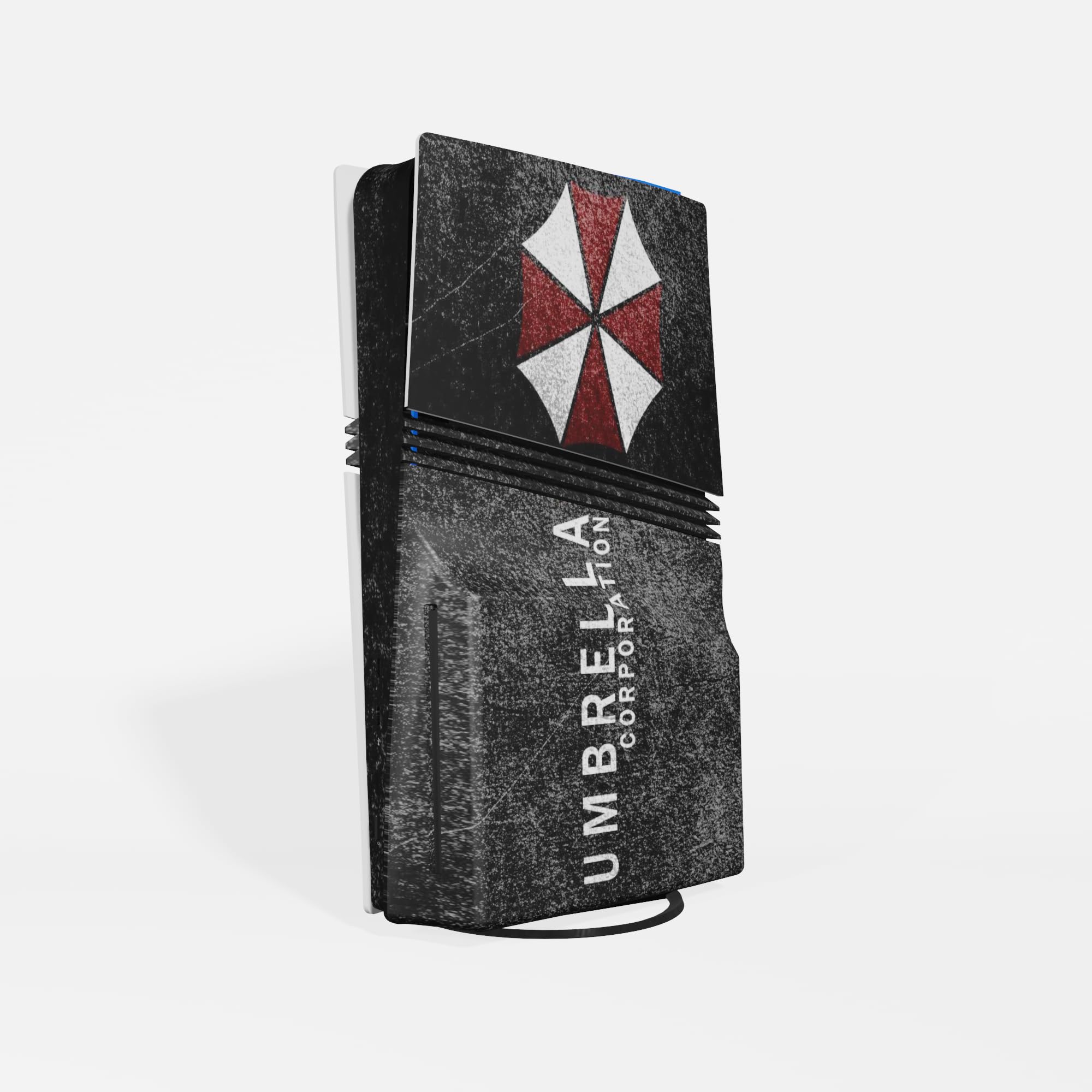 MaD Vision® Extra-Durable Skin Kit per PlayStation 5 (PS5) Disc Pro e Digital Pro | Set di Pellicole Adesive in Vinile Opaco per la Console e 2 Controller - per Resident Evil Umbrella Design