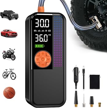 WEOLULI 150PSI Portable Cordless Tire Inflator Air Compressor