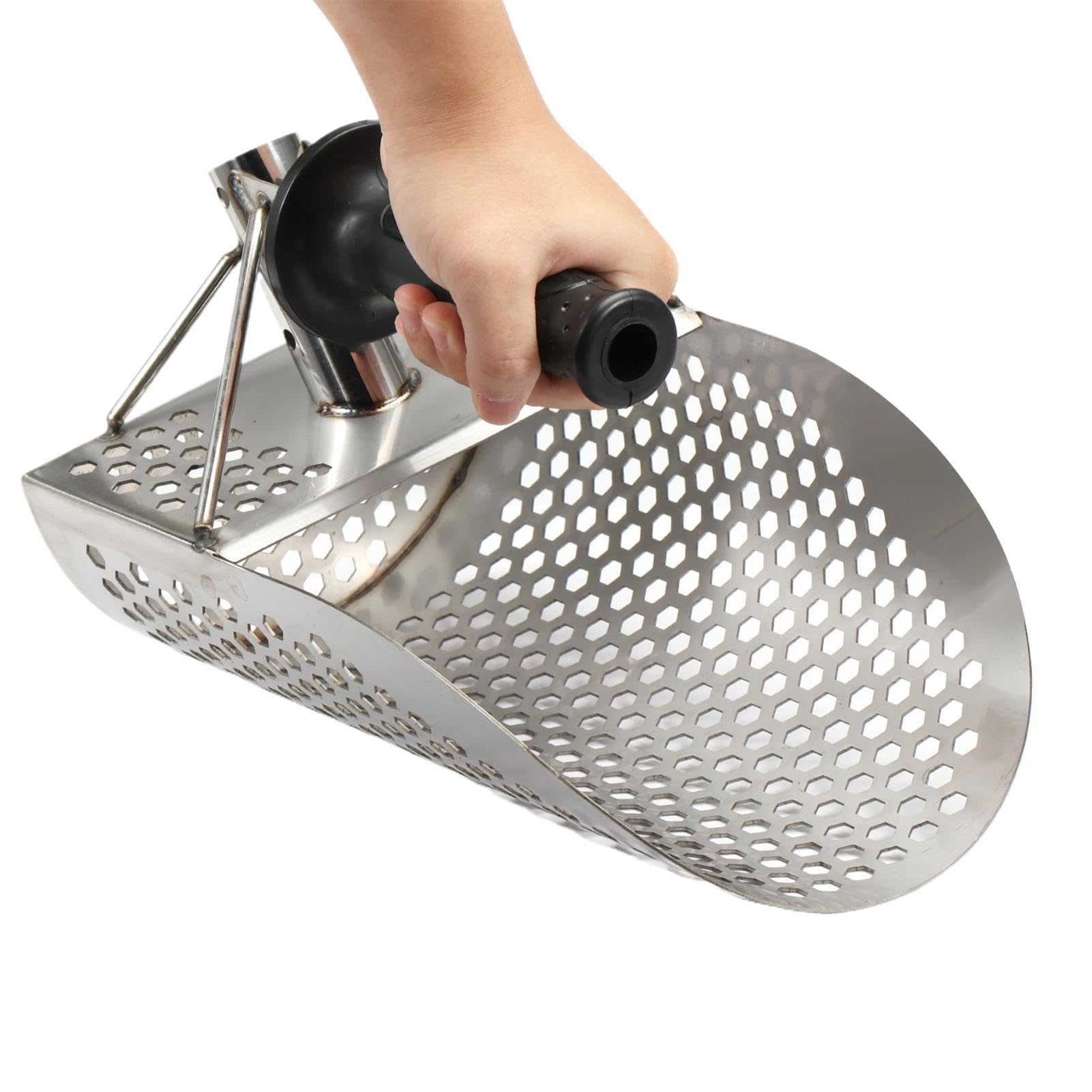 Pala Detector de Metales, Pala de Acero Inoxidable para tamizar, Pala de hallazgos de Playa, cáscara de tamizado rápido, Accesorios de detección de aleación, 30 x 20 x 10 cm | Detector de metales Beach Finds Scoop, herramienta de detección de metales resi