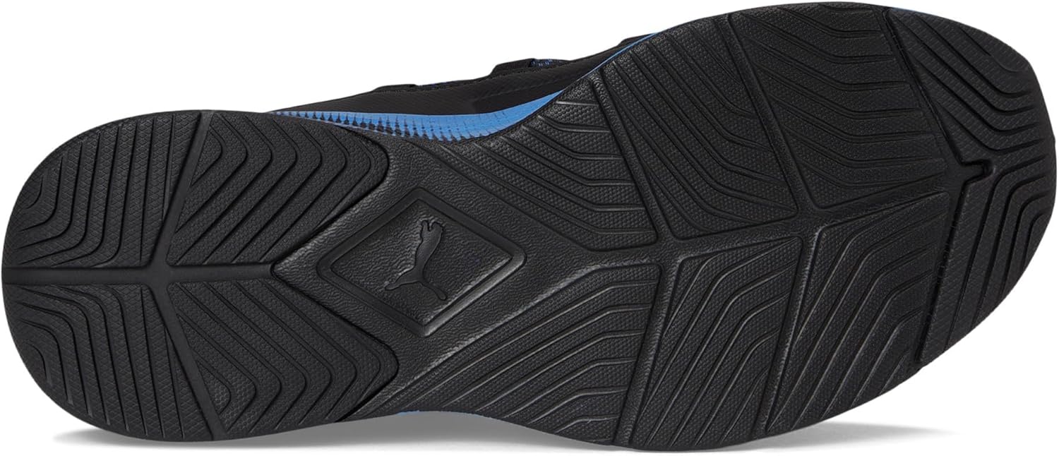 Puma Unisex-Child Softride One4All Slip On Shoes, Mountain Blue-Black AH25, Big Kid 4.5