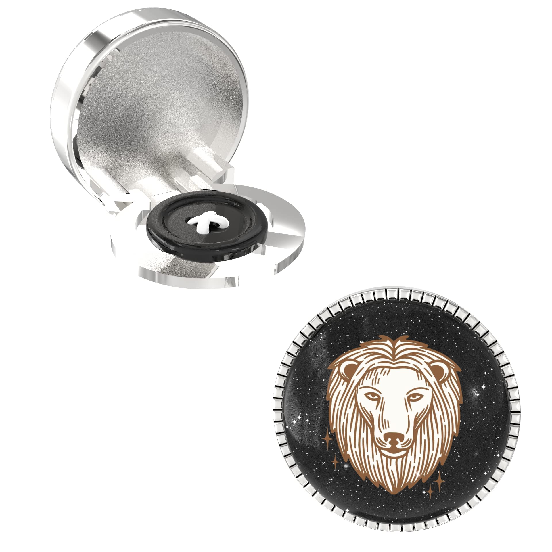 the smart buttons – Snap-on Shirt Button Cover Cufflinks Set for Men - Leo Style-picture-10