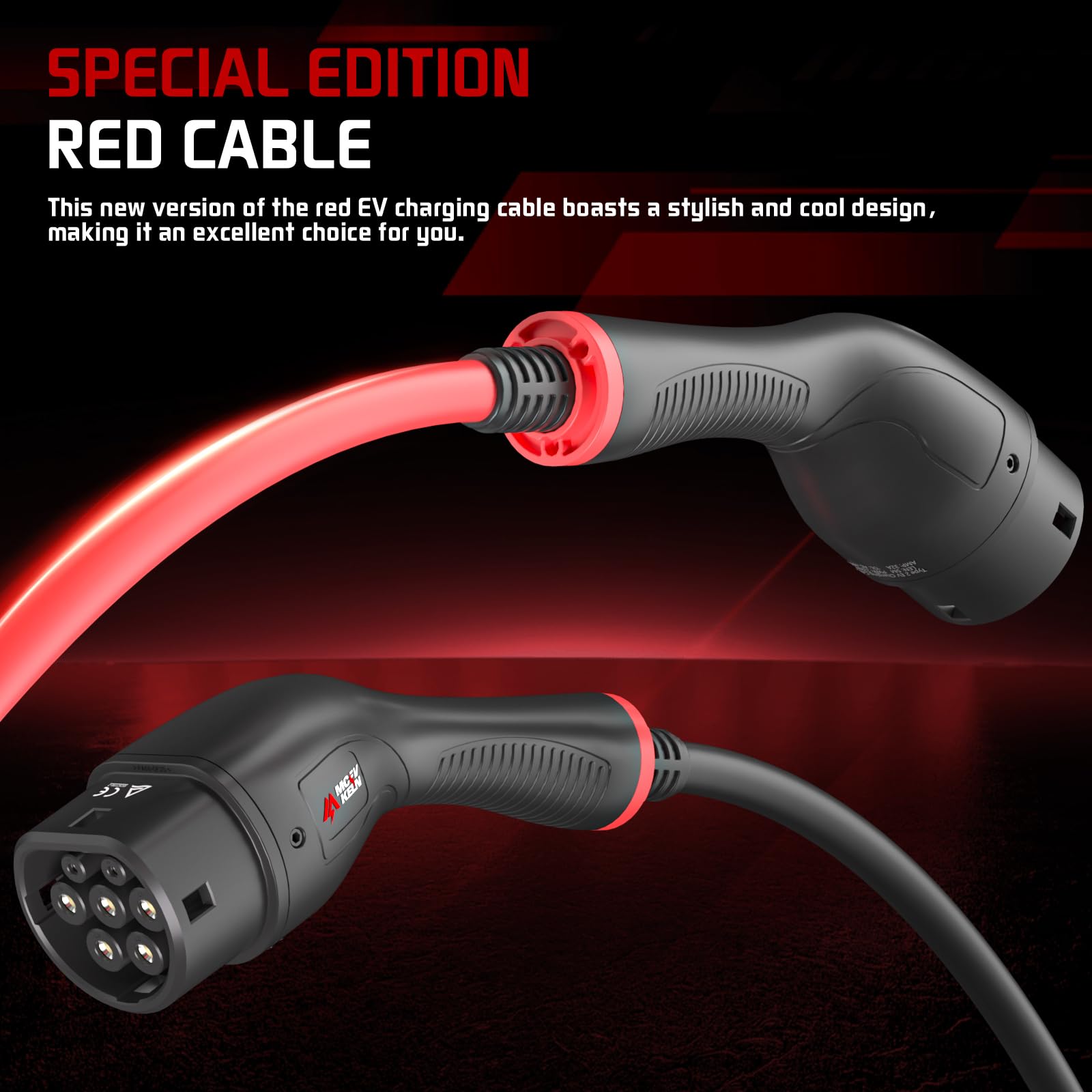 Kabel do ładowania EV typu 2 – 22 kW, 8 m, 3-fazowa, przenośna ładowarka 32 A, z torebką, do ID.7, T-ROC, Tiguan, Inster