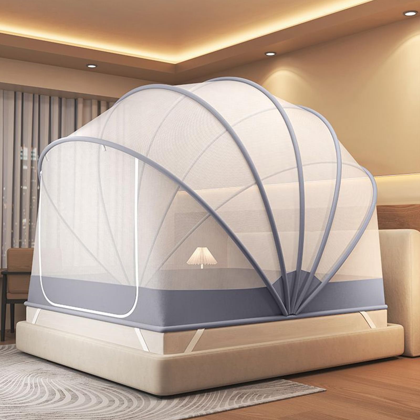 Universal Mosquitera, PortáTil Mosquito Net, Mosquitera, para Cama para Camas Exteriores, Viajar Doble Cama,A,80x190x150cm