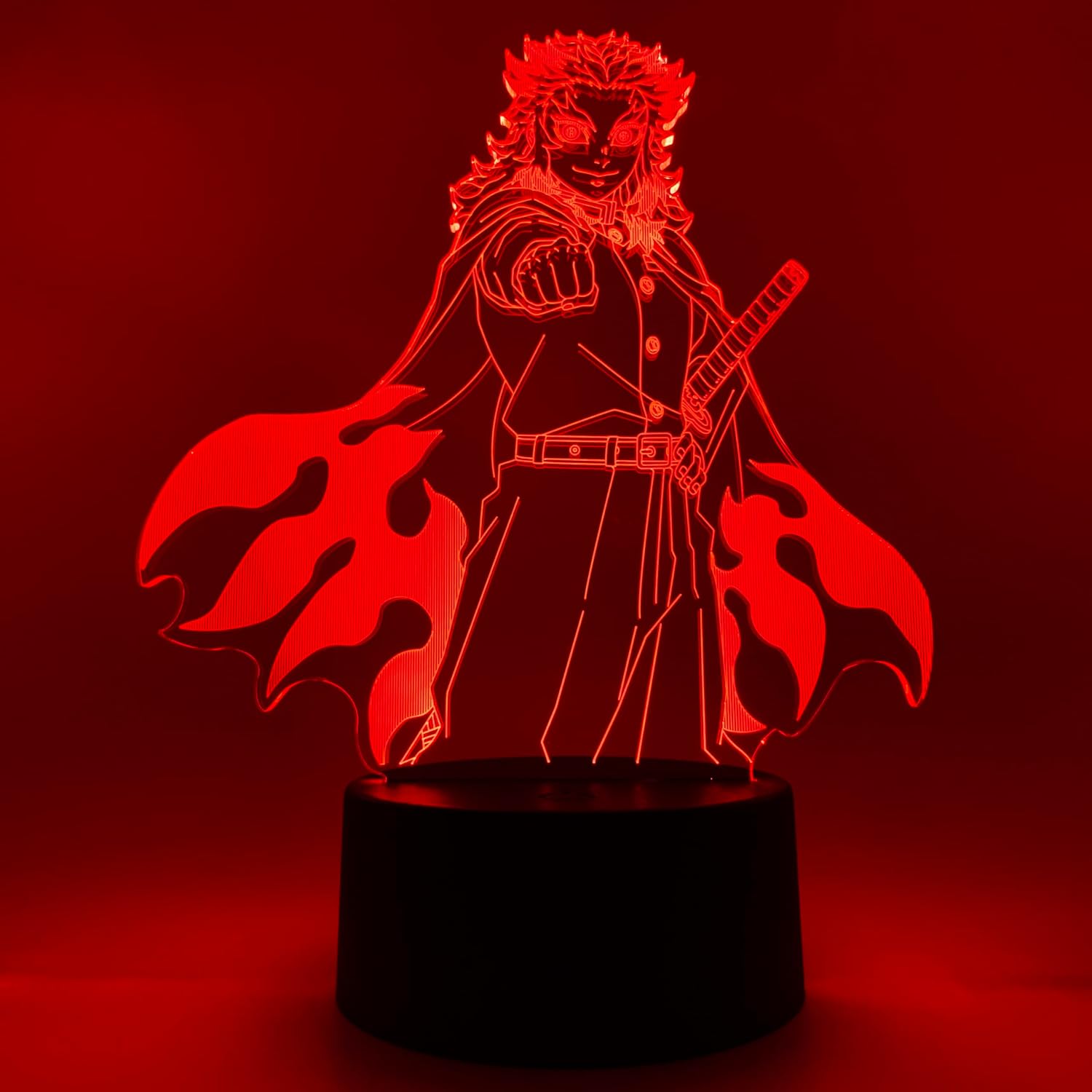 Otaku Lamps Demon Slayer - Rengoku Anime Night Light, 16 Color RGB LED – Gift for Otaku