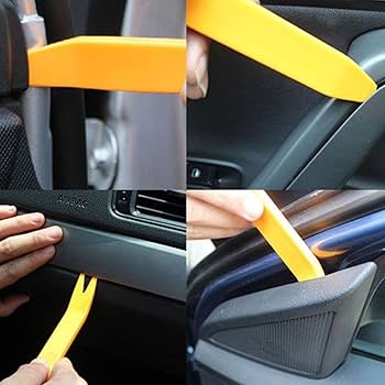 Retoo 4 stuks hefboomgereedschap auto, sierlijstwigset voor het demonteren van auto-interieurbekleding - gereedschap, auto-demontagegereedschap
