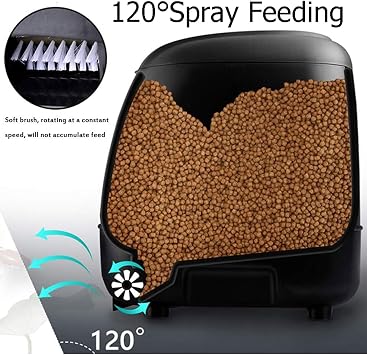 Automatic Koi Fish Feeder - 10L Large Capacity Digital Feeding Dispenser with Timer - Battery-Powered for Intelligent Feeding in Ponds and during Vacations
