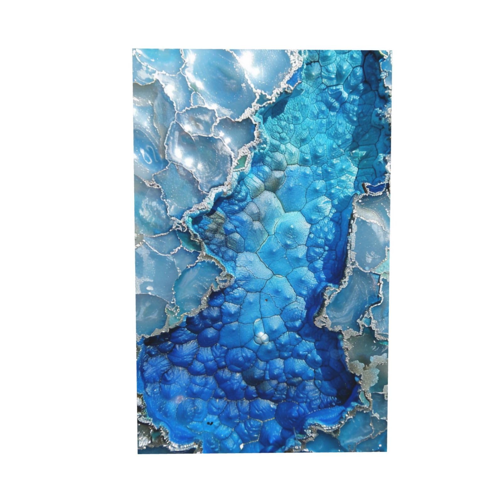 Bannière bleu turquoise 1,2x1,8m en tissu imprimé pour décoration murale