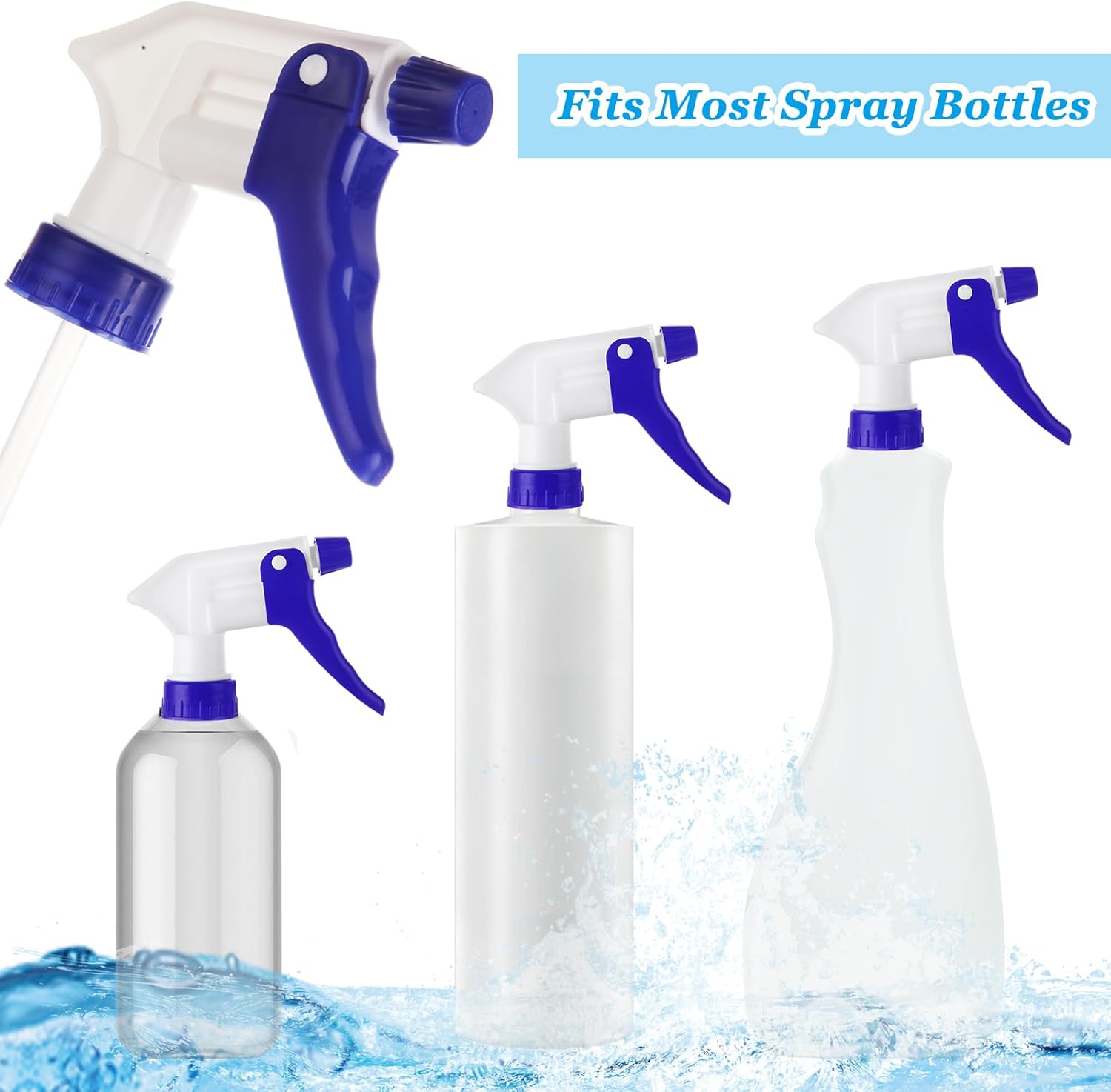 50Pcs Spray Bottle Nozzles, Spray Bottle Nozzle Replacement, Spray Nozzles For Bottles, Leak Proof, Mist & Stream Spray, Fit Standard 28/400 Neck 8oz, 16oz, 32oz Bottles for Clean