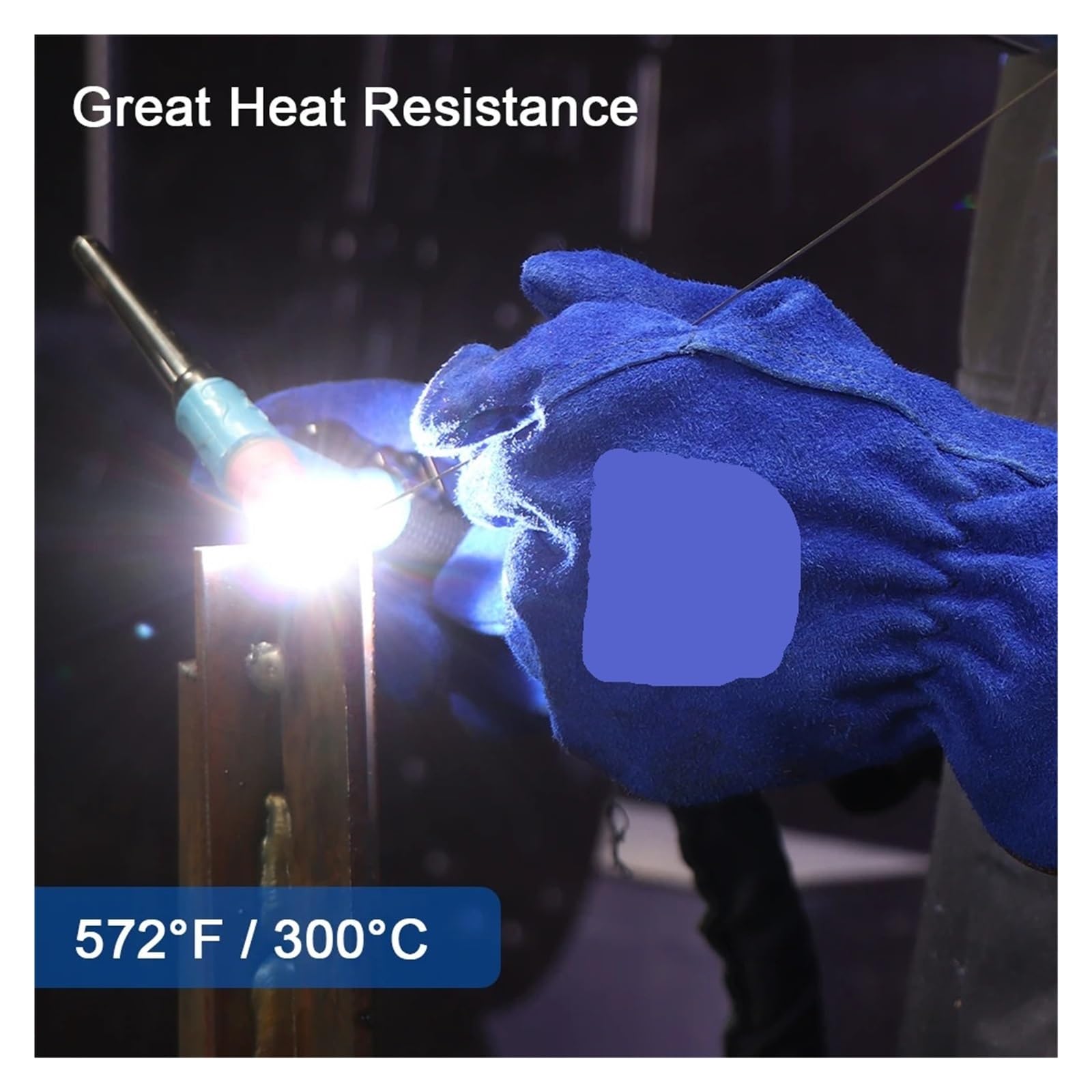 1 Pair Fireproof Welder Gloves Wear-resistant Anti-Heat Work Safety Gloves For Welding Metal Hand Tools