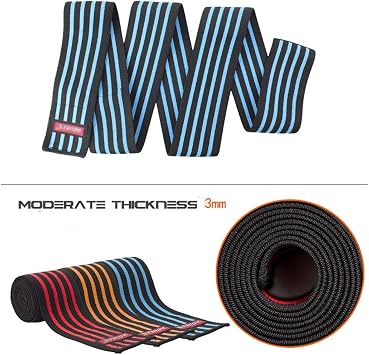 YJZQ Compression Elasticity Knee Bandage Wrap Weightlifting Squat Fitness Strap Patella Leg Thigh Calf Shin Support Brace Protector GYM Basketball Sports Guard -Arthritis Tendonitis Pain-relief