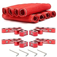 Vista 7 de LEDAUT 12 piezas separador divisor de cables de bujía del motor para 8 mm, 9 mm, 10 mm (negro)