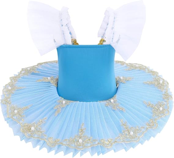 Girls Camisole Skirted Leotard Swan Lake Ballet Dance Outfit Tutu Princess Dress Ballerina Costume for Performance