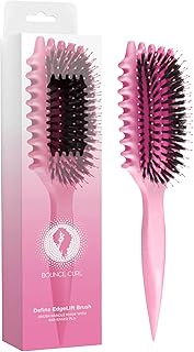 Bounce Curl Define EdgeLift Brush, 5-in-1 Tool for Effortlessly Defined Curls, Waves & Coils, Reduces Frizz - Pink