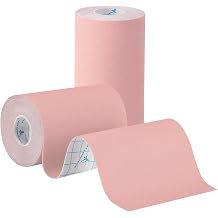 2 Rolls Kinesiology Tape 4in16.4ft Original Cotton Waterproof Athletic Tape Free Cut Tape for Ankle Wrists Knees Elastic Swimming Sports Activities Tapes Peach