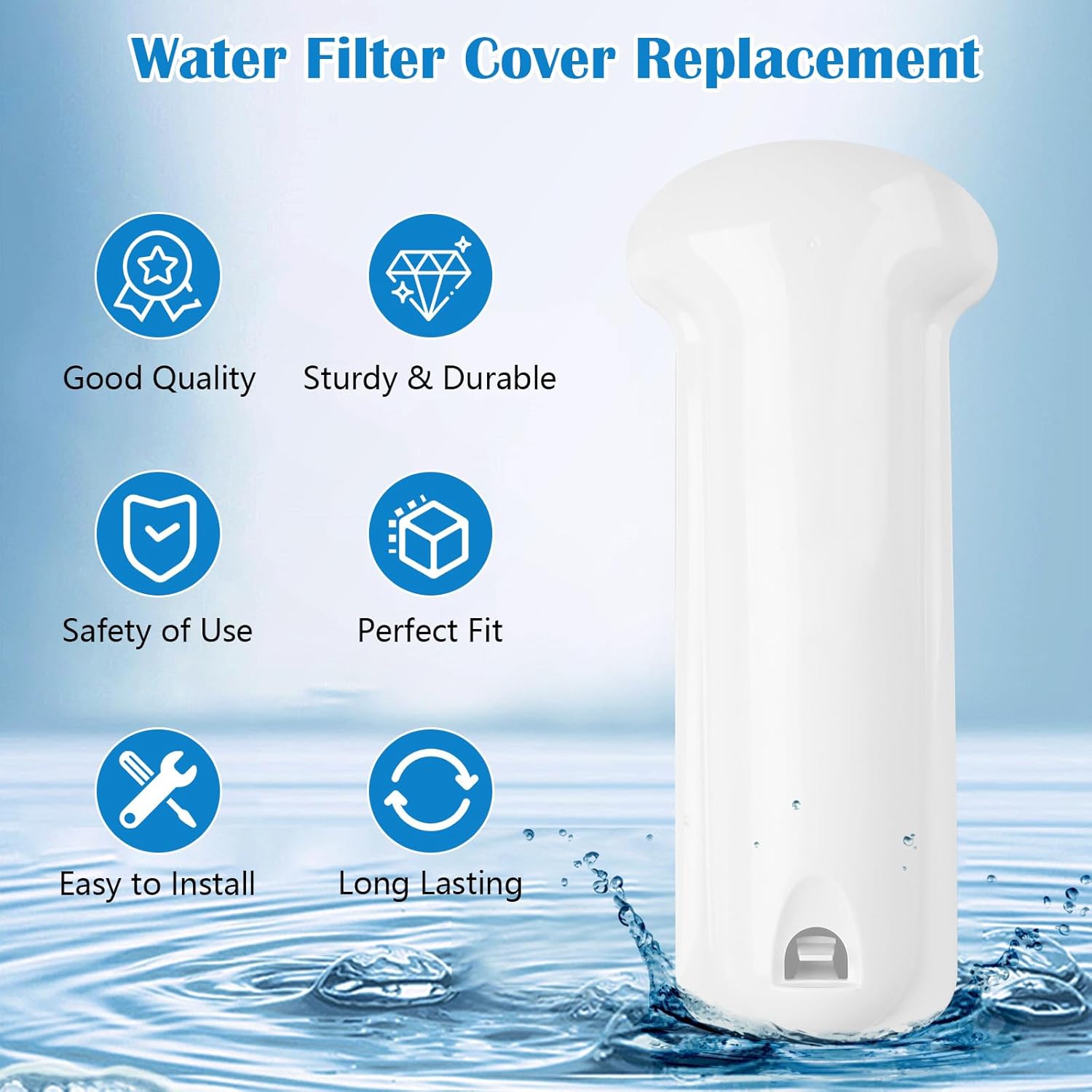 WP67006331 67006331 Replacement for Whirlpool Water Filter Lid, Replaces Part #AP6010501 67006331 PS11743682 1187210 12960301, Refrigerator Water Filter Cover Filter Housing Refrigerator Parts