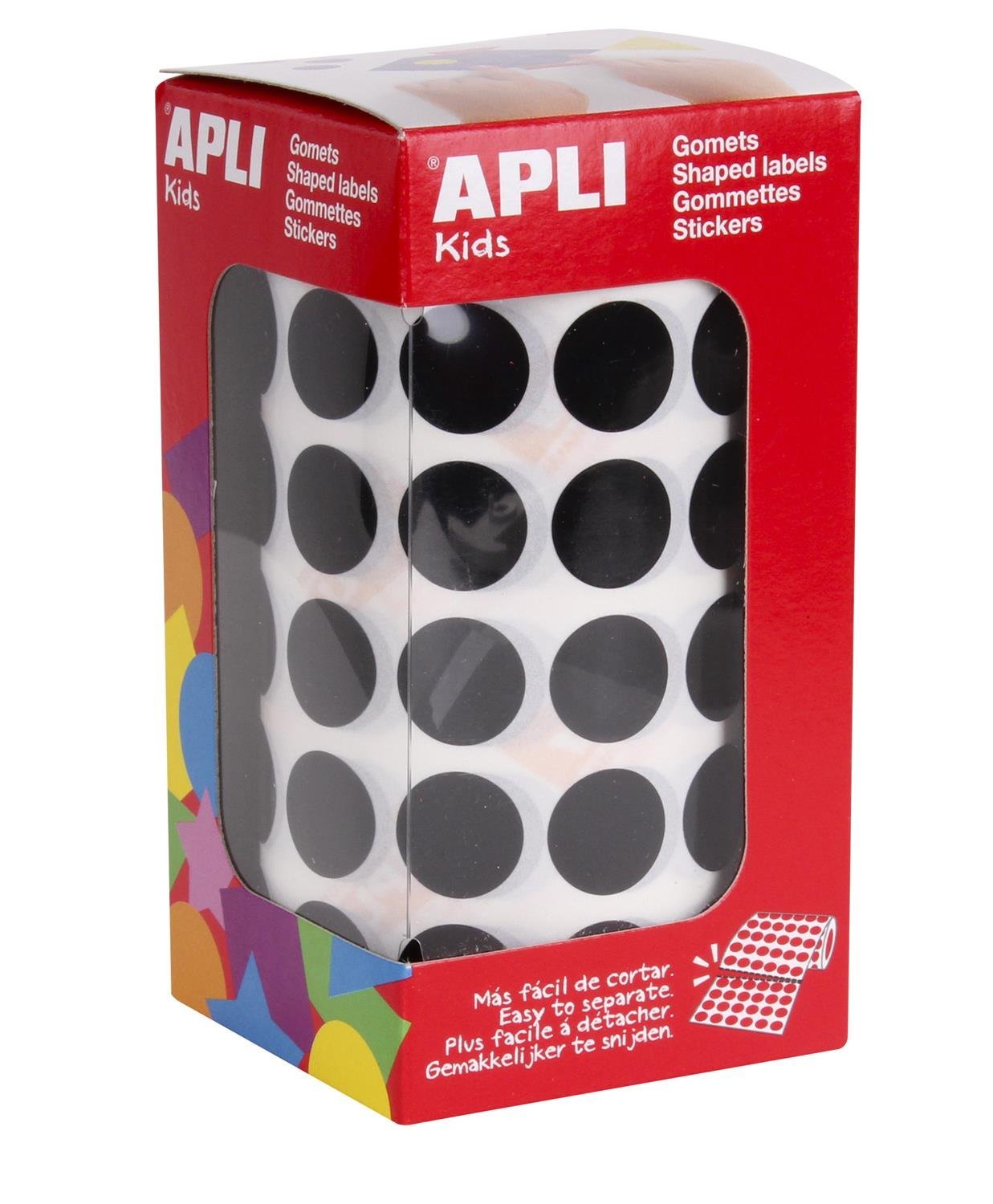 APLI Kids Gomets Roll Round Ø 15 mm Black