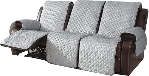 LUFEIJIASHI Fundas antideslizantes para sofá reclinable, fundas impermeables de terciopelo para sofá reclinable de 3 asientos, funda lavable para