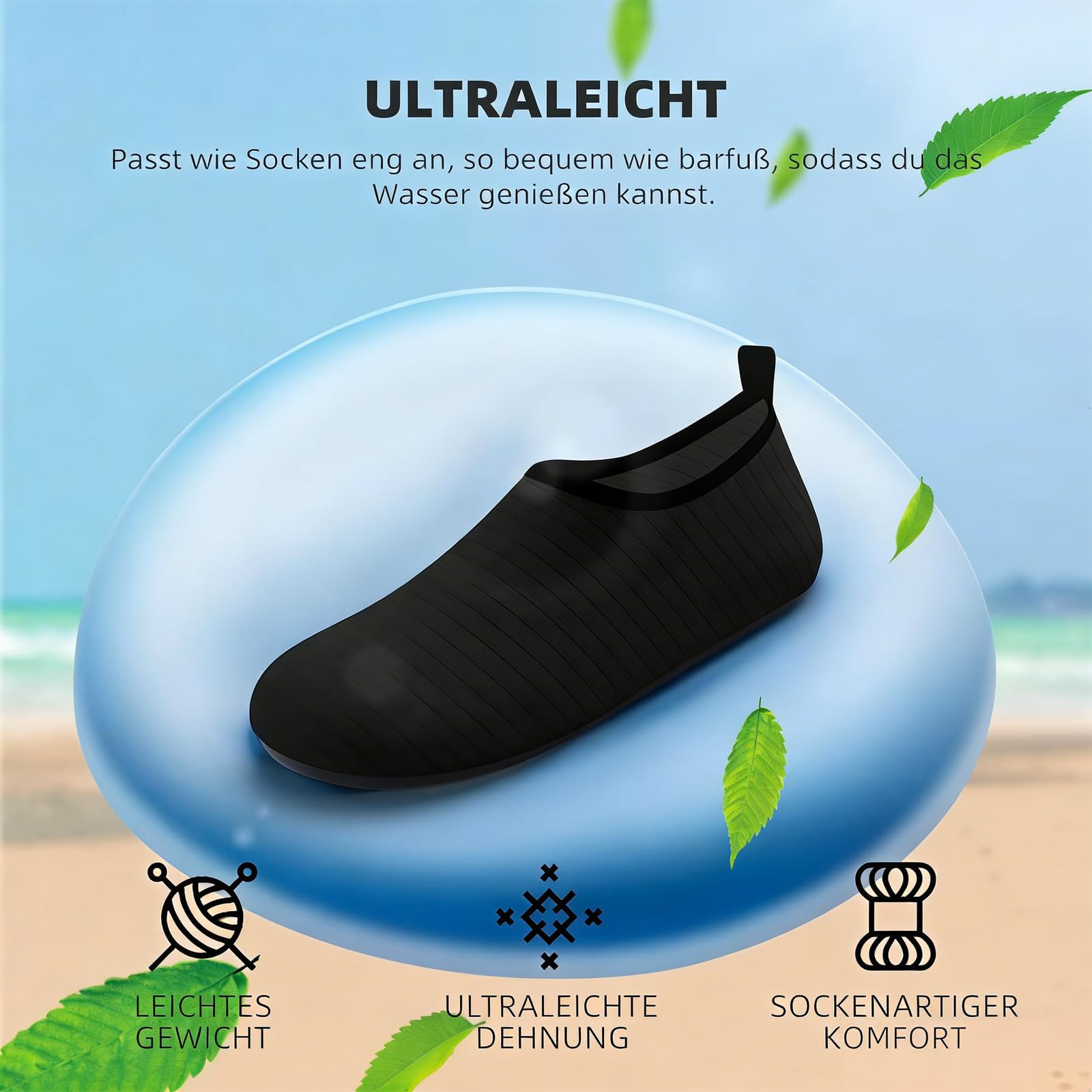 Chanclas de baño para niños suela reforzada antideslizante secado rápido tallas 22-35 EU
