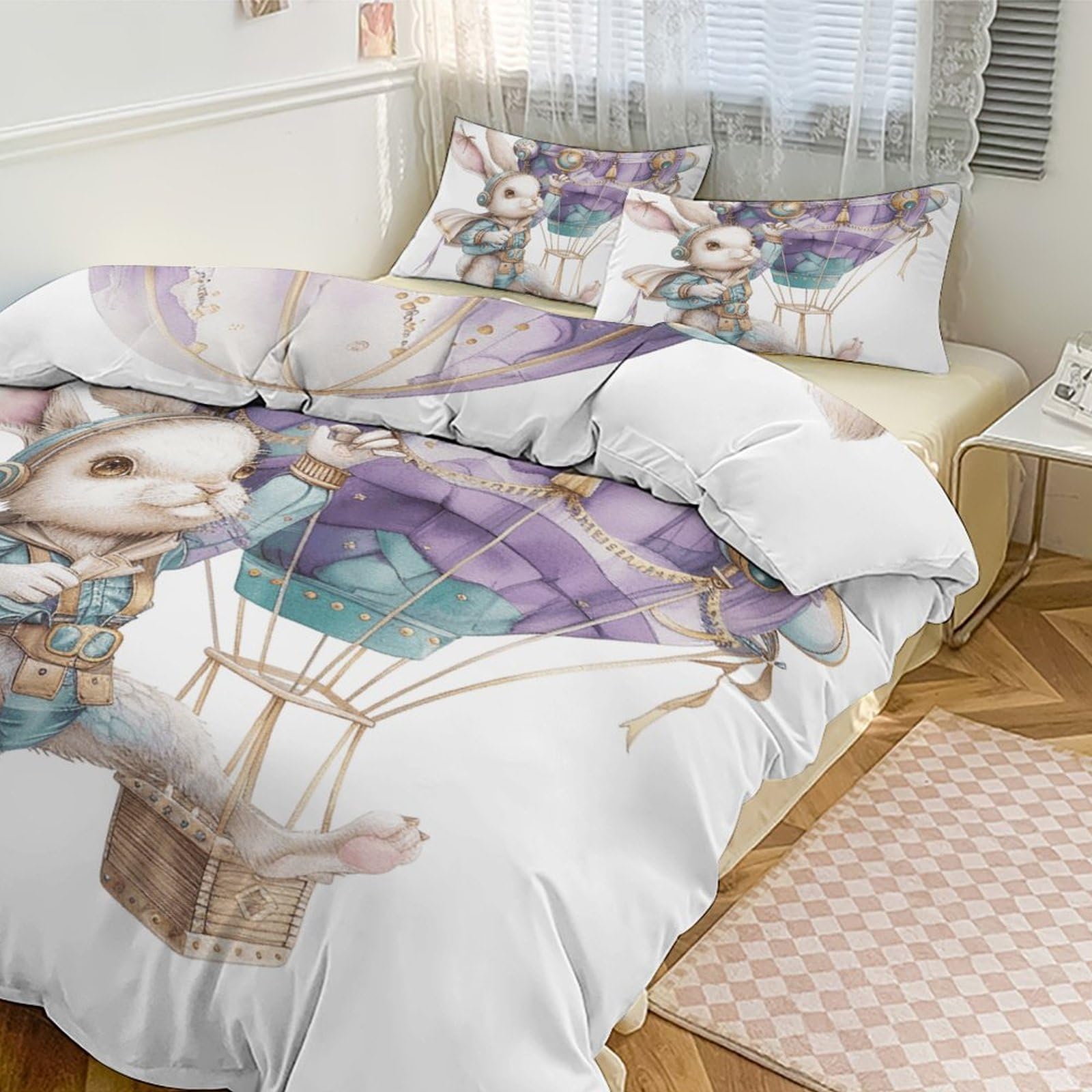 Parure de lit microfibre douce réversible pour éliminer les plis et les nuits froides
