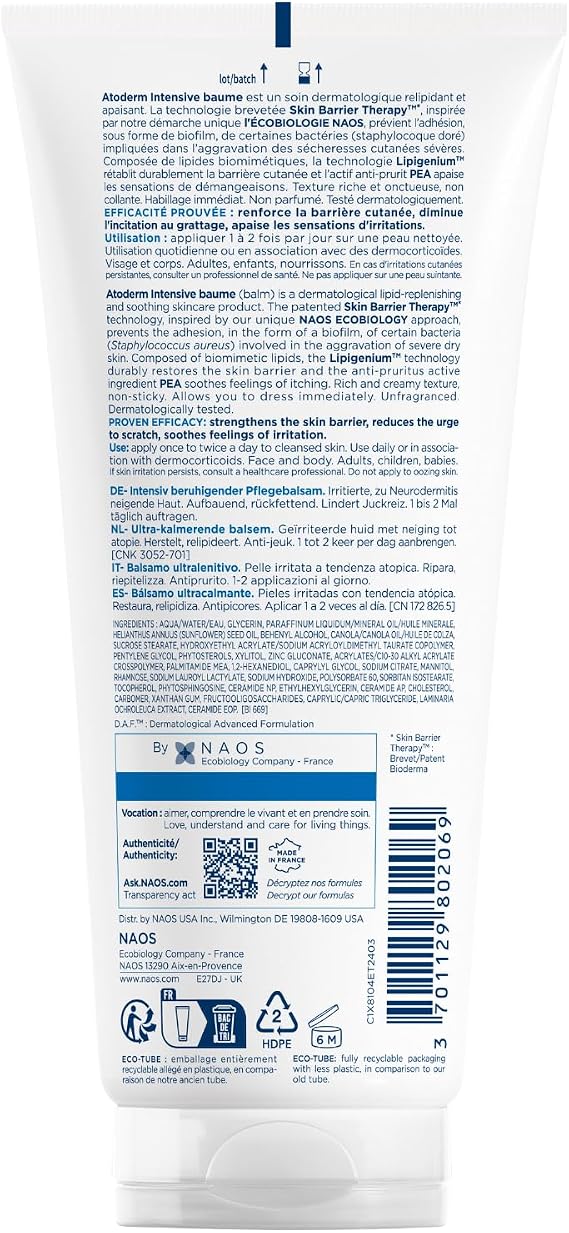 Bioderma Atoderm Intensive Balm Çok Kuru ve Atopi Eğilimli Ciltler için Nemlendirici Onarıcı Bakım Kremi Bebek, Çocuk ve Yetişkin Kullanımına Uygun 200 Ml