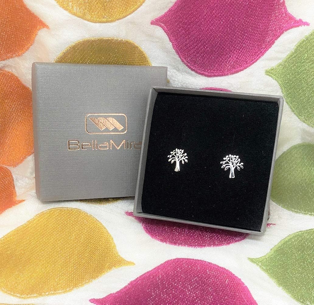 Dainty Sterling Silver Studs, Feather Angel Wings Butterfly Cat Unicorn Celtic Tree of Life Hearts - Image 3